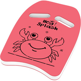 Плавальна дошка для дітей HeySplash з ручками та мультяшним малюнком, для навчання плаванню, червоно-рожева, 3-6 років