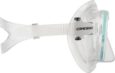 Маска CRESSI F1 без рамки + трубка Dry для дайвінгу та снорклінгу, унісекс, прозора (комбо-набір)