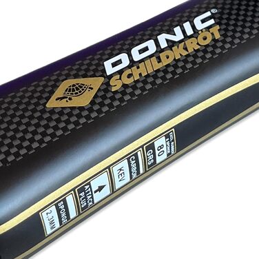 Донік-Шильдкрот настільна тенісна ракетка CarboTec 7000, 100% карбон, 2,3 мм губка, ITTF покриття, QRC, конкавна ручка, чорна