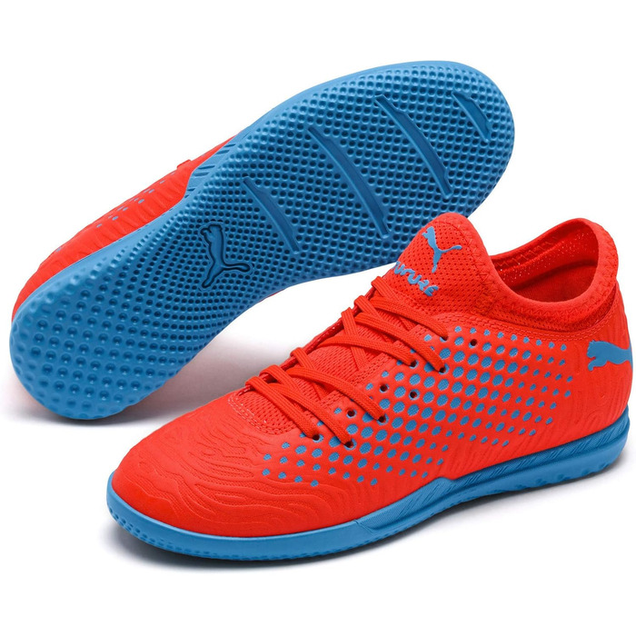 Дитячі футбольні кросівки PUMA Future 19.4 Jr для залу, 38.5 EU, червоний/синій