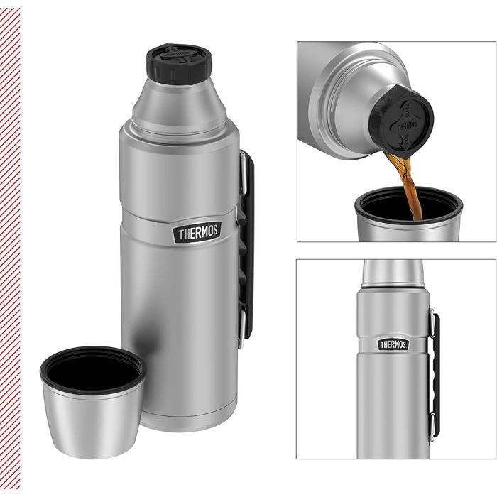 Термос Thermos Stainless King 1,2 л з ручкою, матова нержавіюча сталь