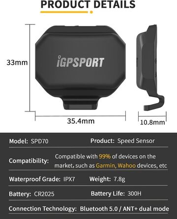 Велокомп'ютер iGPSPORT BSC100S, бездротовий, 2.6