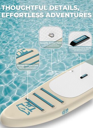 SUP дошка TIGERXBANG надувна з веслом, 305 см, блакитна - для дорослих та підлітків