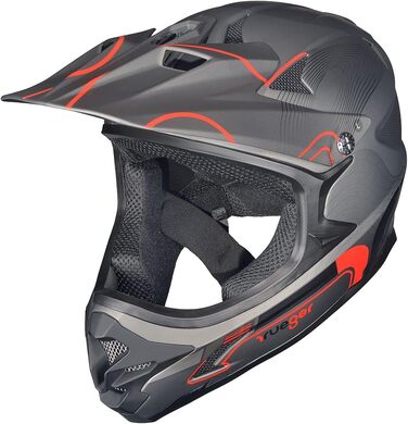 Шолом RXD-9001 для даунхіллу, BMX, MTB, ендуро, фрірайду, матовий чорний, розмір XS (53-54 см)