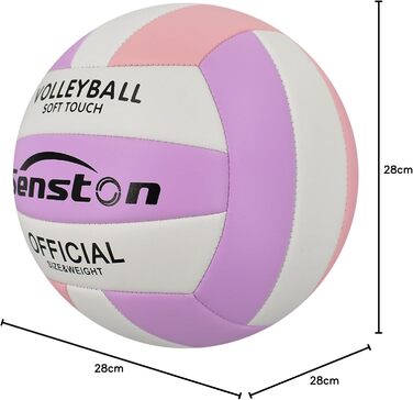 Волейбольний м'яч Senston, розмір 5, вологостійкий, з помпою, для пляжу та басейну, Mauve