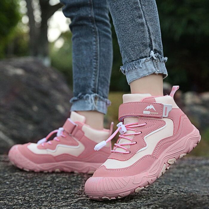 Водонепроникні дитячі трекінгові кросівки для активного відпочинку, рожеві (35.5 EU)