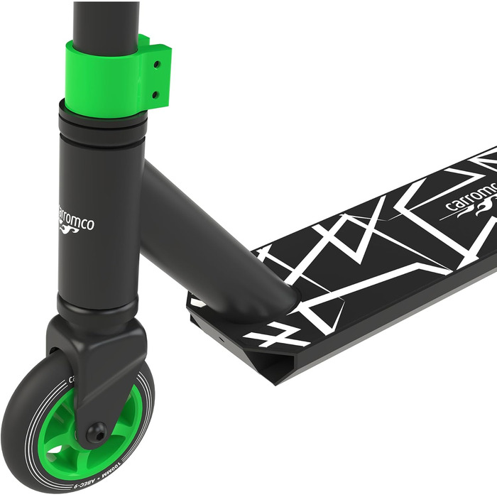 Трюковий самокат Carromco Action Rider 100 зелено-чорний, для скейтпарку, HIC-компресія