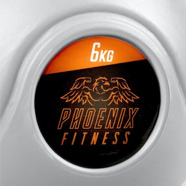 Гиря Phoenix Fitness вінілова для силових і кардіо тренувань, для дому та спортзалу