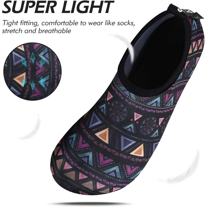 Чоловічі та жіночі аквашузи SAGUARO для плавання та відпочинку на природі, швидковисихаючі, розмір 37-47 EU, в клітинку