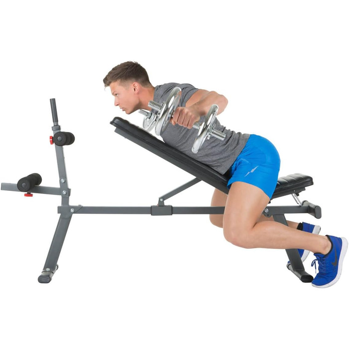 Різнофункціональна лава для преса та жиму Hammer Ab Bench Perform One, антрацит/чорний, 160 x 32 x 119 см