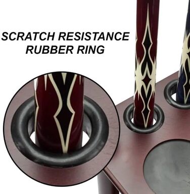 Підставка для більярдних київ з лічильником очок на 8 київ та кулі (махагоні)