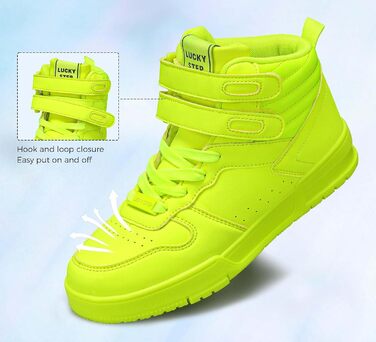 Жіночі баскетбольні черевики Lucky Step з клямкою - стильні кросівки з екошкіри, 37 EU, лайм
