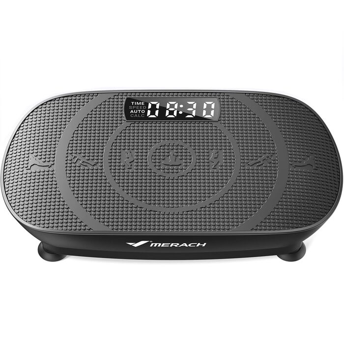 Платформа для вібраційного тренування MERACH - для м'язів та форми, Bluetooth, чорний