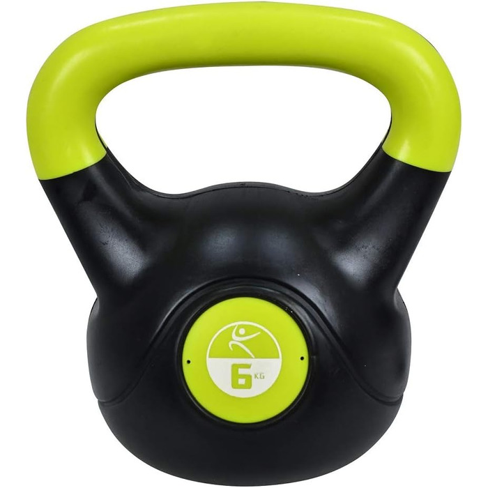 Гиря LIFEFIT 6 кг вінілова, чорна – для фітнесу та тренувань