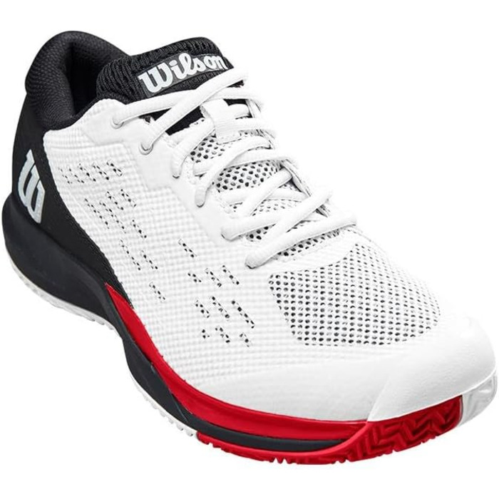 Тенісні кросівки Wilson Rush Pro Ace чоловічі білі/чорні/червоні, розмір 47 1/3 EU