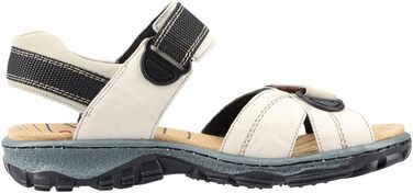 Жіночі сандалії Rieker 68851, класична модель, кремовий/грибний колір, розмір 37 EU