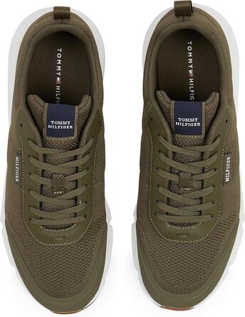 Чоловічі кросівки Tommy Hilfiger Runner Lightweight Modern Knit, темно-зелені (Army Green), розмір 40 EU
