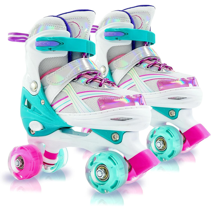 Дитячі ролики для дівчаток, регульовані, розмір 28-31 EU (S), для дому та вулиці