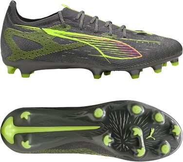 Футбольні бутси PUMA Ultra 5 Pro FG/AG (41 EU) - Матовий сріблястий, жовтий, червоний