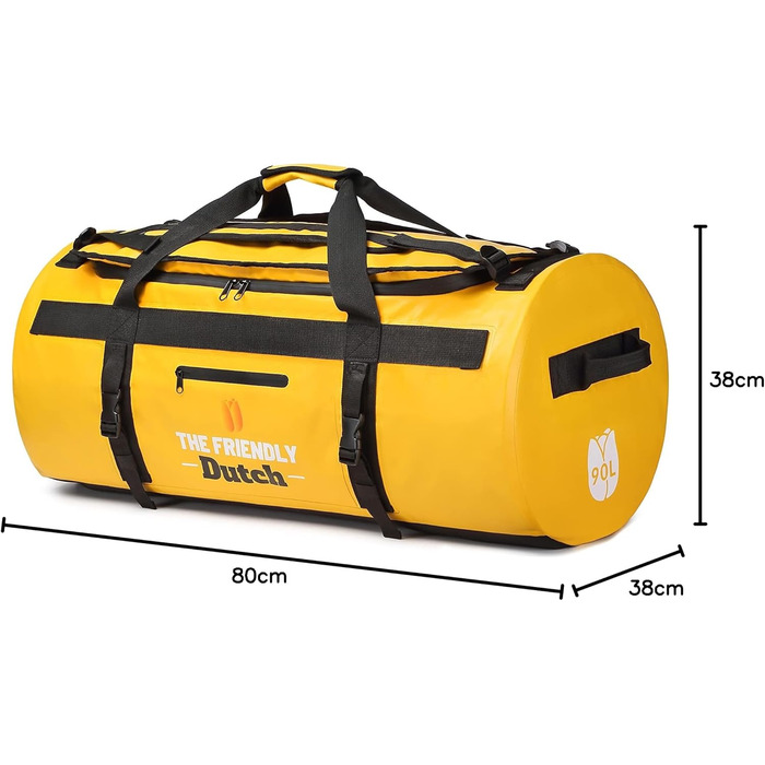 Велика спортивна сумка Duffel 90L, водонепроникна, для чоловіків, рюкзак та дорожня сумка, жовта