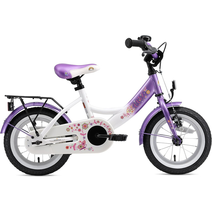 Дитячий велосипед BIKESTAR для дівчаток 3-4 років | 12-дюймовий класичний велосипед | Рожево-білий велосипед для дітей