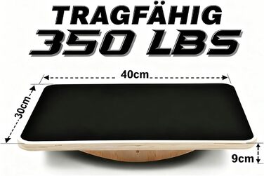 Дерев'яна баланс-дошка, неслизька поверхня, для тренування корпусу та гомілковостопного суглоба