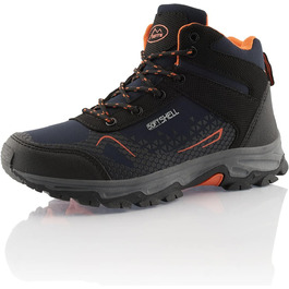 Черевики для ходьби жіночі та чоловічі, зимові, водонепроникні, кольори: темно-синій, помаранчевий, розмір 37 EU
