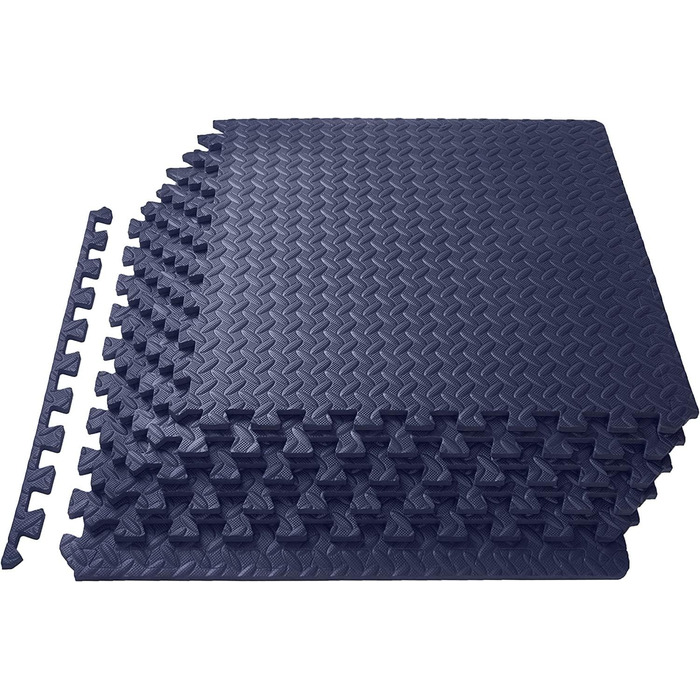 Захисні мати-пазли Meisterhome 60x60 см, 6 шт, Tardis Blue, підлогові EVA мати для спорту, тренажерного залу, дитячої кімнати, комплект 2.16 м²