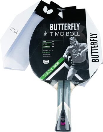 Настільний тенісний ракетка Butterfly Timo Boll Vision 1000, ITTF, для професіоналів, паназіатська накладка, конкавна ручка