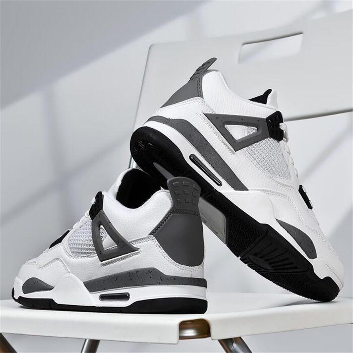 Кросівки Marbury Air 4 Retro: чоловічі та жіночі, для скейтбордингу, бігу, занять спортом, ходьби та баскетболу. Розмір 39 EU, білий/сірий