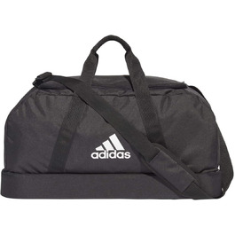 Сумка-дуфел adidas Tiro Primegreen з нижнім відділенням, чорна/біла, середня, унісекс