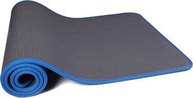 Fitvids Килимок для йоги та пілатесу, 10 мм, надзвичайно товстий, з антиковзаючим покриттям, з ручкою для перенесення, в декількох кольорах (сірий)