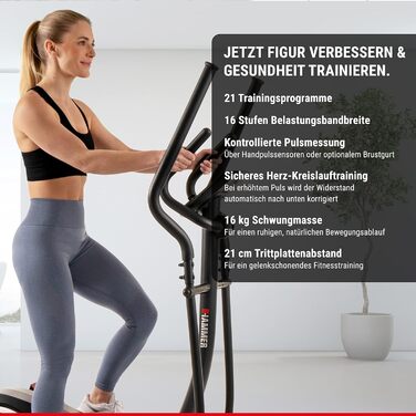 Орбітрек HAMMER Crosstech XTR BT з Glute Shaper, 21 програмою та індикатором потужності