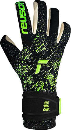 Воротарські рукавички Reusch Pure Contact Gold, унісекс, чорні/зелені, розмір 10.5, внутрішній шов, покриття Grip Gold, для всіх типів полів