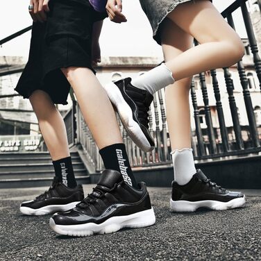 Кросівки баскетбольні для чоловіків та жінок, унісекс. Зручні кросівки для занять спортом, прогулянок та повсякденного носіння. Антиковзаюча підошва, легкі, розміри 36-45, білі, сині (чорні), 38 EU.