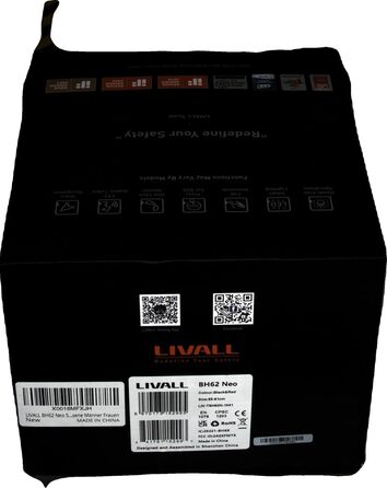 Смарт-велошолом LIVALL BH62 Neo з Bluetooth, вбудованими динаміками та мікрофоном, сигналами повороту, датчиком падіння, для дорослих, чорний-червоний, універсальний розмір (55-61 см)