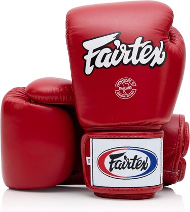 Fairtex BGV1 боксерські рукавички для муай-тай, MMA, червоні, 12 унцій, для чоловіків, жінок і дітей, легкі, ударопоглинаючі, для тренувань і спарингів