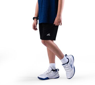 Бадмінтонні кросівки HUNDRED Court Star для дітей та юніорів | Легкі | X-Cushion | Для залу: бадмінтон, теніс, сквош, настільний теніс, баскетбол та падел | Білий, темно-синій | 38 EU