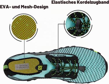 Аквашузи IceUnicorn Strandschuhe для плавання та пляжу, швидковисихаючі, 39 EU, бірюзові