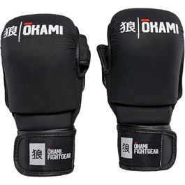 Рукавички для MMA Okami Hi-Pro Sparring, чорні, для греплінгу та BJJ, розмір L
