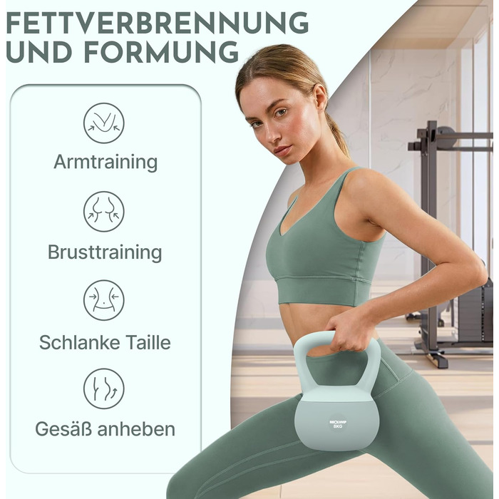 NEOLYMP Soft Kettlebell: м'яка гантеля для фітнесу з регулюванням ваги 2-12 кг, Sky-blue (8 кг)