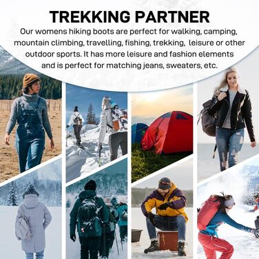 Зимові черевики жіночі утеплені, водонепроникні, для снігу, теплі, короткі, туристичні, підошва не слизька (Бежевий, 40 EU)