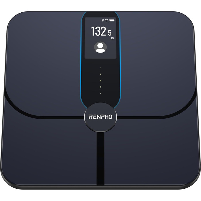 Розумна вага RENPHO Elis Nova з WiFi та Bluetooth, аналіз складу тіла, 13 вимірювань, підключення до додатку, вимірювання ваги, жиру, м'язової маси
