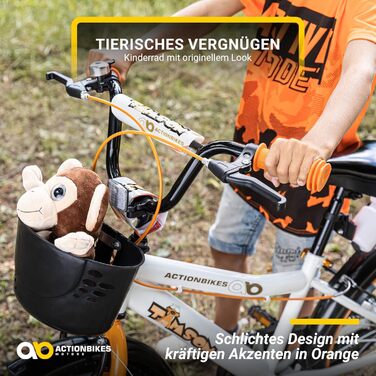 Дитячий велосипед Actionbikes 12/16/20 дюймів, V-Brake, з крилами, для хлопчиків і дівчаток, від 2 до 9 років
