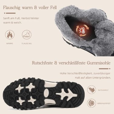 Жіночі зимові черевики: теплі трекінгові черевики для снігу, розмір 36-41 (синій, 38 EU)