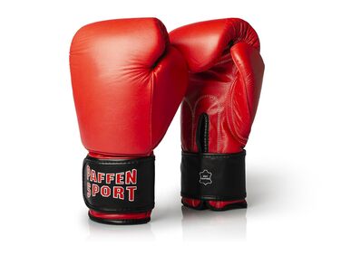 Боксерські рукавиці Paffen Sport Kibo Echtleder (червоні, 16 унцій) для боксу, кікбоксингу та муай-тай