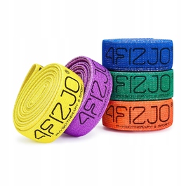 Набір фітнес-резинок 4FIZJO, 5 шт., опір 1-35 кг, 210 см