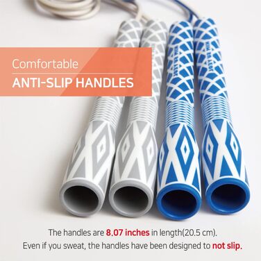 Скакалка для фітнесу Springseil – легкий, регульований, без заплутування, чудове керування канатом для кардіо-боксу, кросфіту, тренувань будь-якого віку та статі (спеціальний люкс, розкішний сірий колір)