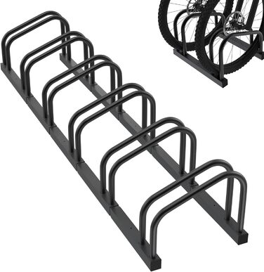 Підставка для велосипедів на 6 велосипедів FIVMEN - стійка для паркування, чорна