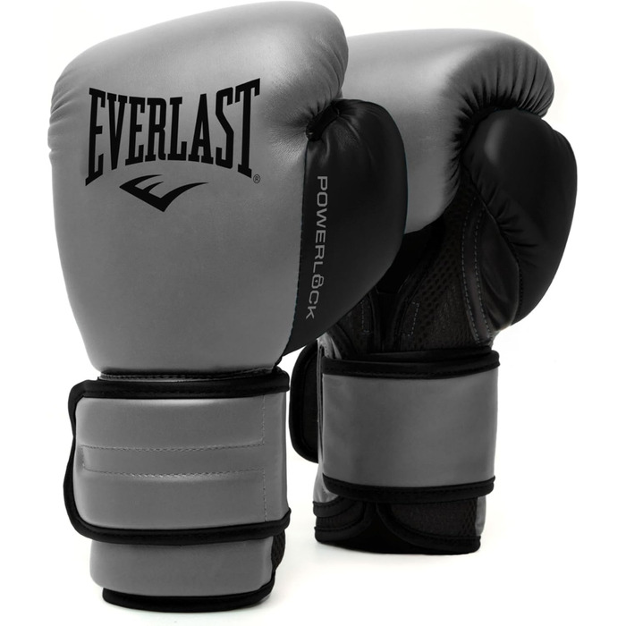 Боксерські рукавички Everlast Powerlock 2R, сірий, 12OZ (унісекс, дорослі)